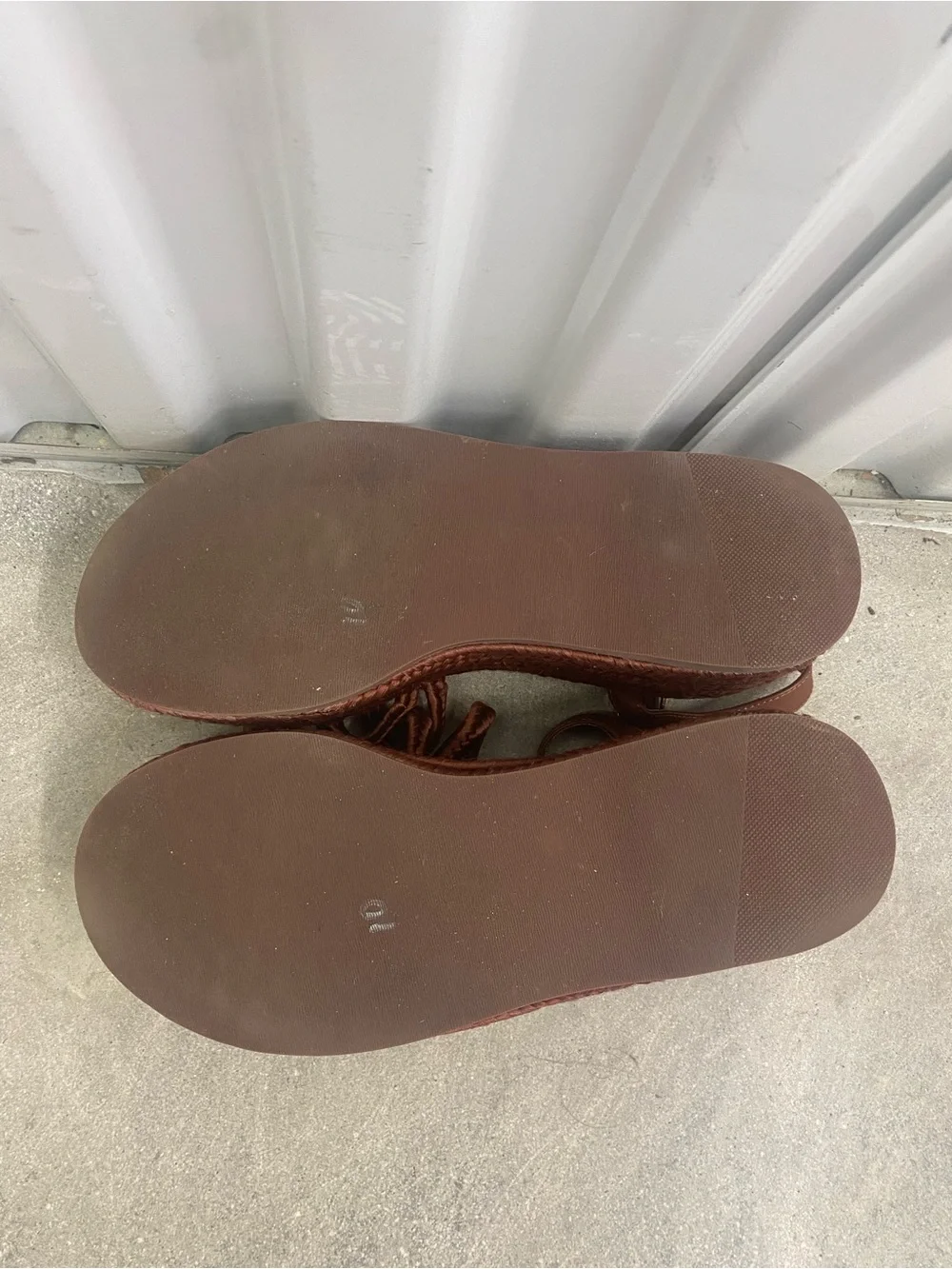 Kelsi Dagger Brown Platform Rope Sandals, Size 9